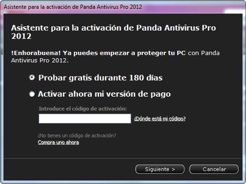 Probar gratis durante 180 días - Panda Antivirus Pro 2012