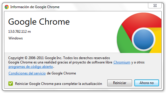 Google Chrome 13.0.782.215 final