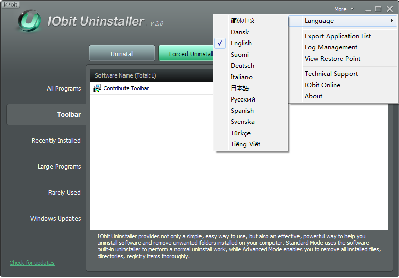 IObit Uninstaller 2.0