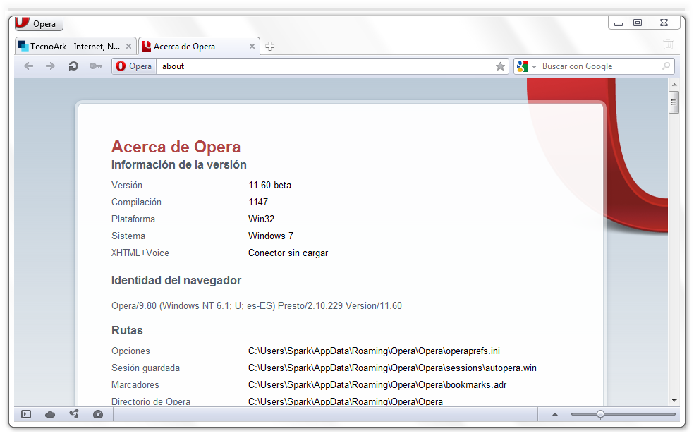 Descargar Opera 11.60 Beta 1