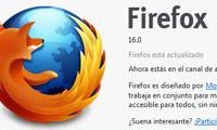 Nueva versión Mozilla Firefox 16 beta para descargar