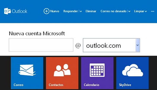 nuevo correo Microsoft Outlook.com