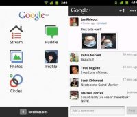 Aplicación Google+ para móviles con Android